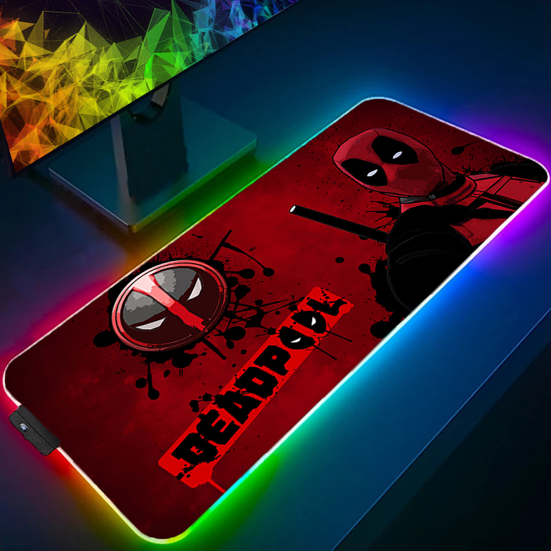 Pc Gaming Essentials - LED マウスパッドゲーミングバックライトロックエッジアニメアクセサリー RGB マウスパッドゲーマー PC コンプリートコンピュータ