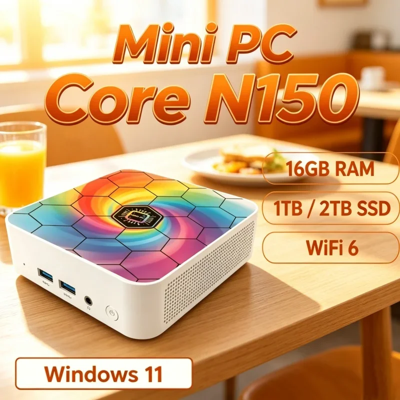 Pc Gaming Cafe - ミニPC インテルN150 Windows 11 カラフルなポータブルゲーミングPC 1TB