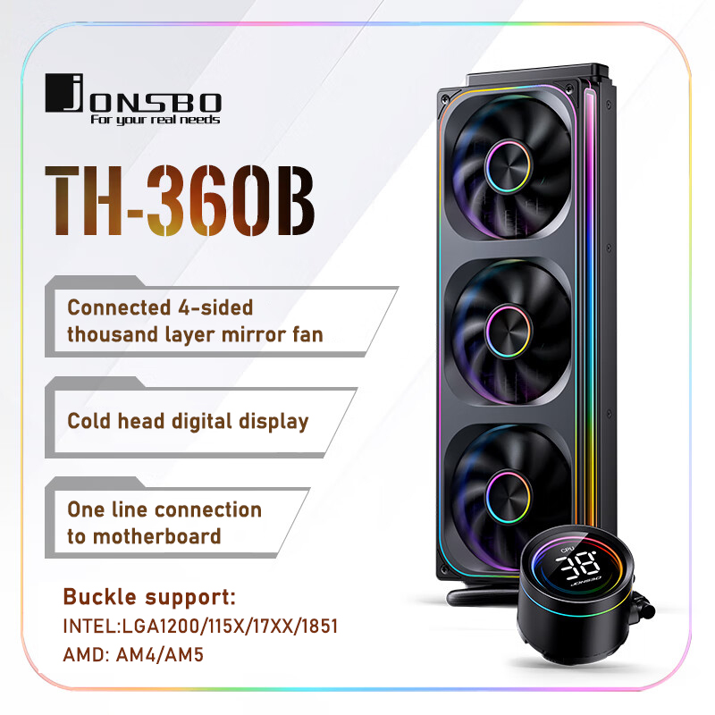 Pc Water Cooling - Jonsbo TH-360 AIO CPU 液体冷却統合水冷ラジエーター TH-240
