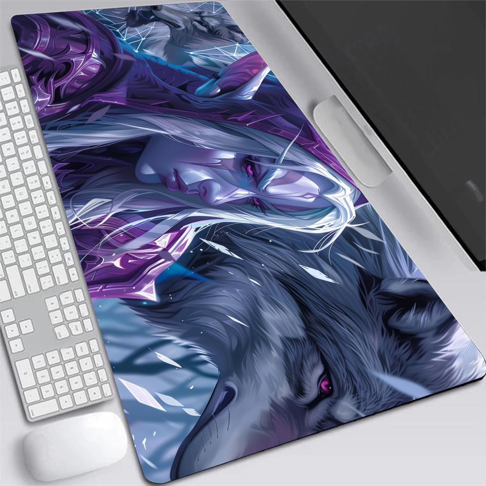 Pc Gaming World Of Warcraft - World of Warcraft Lsyvanas大型ゲーミングマウスパッド、pcゲーマーコンピュータマウスマット、ビッグマウスパッド、キーボードデスク