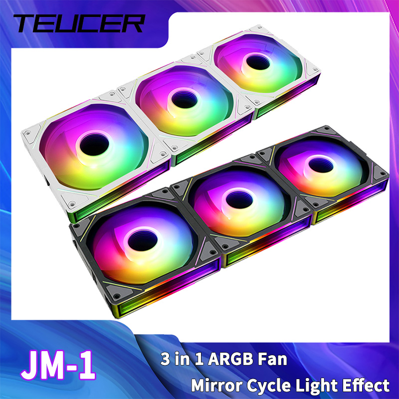 Pc Water Cooling - TEUCER JM-1 コンピュータケースファン ARGB ミラーサイクル光効果 120