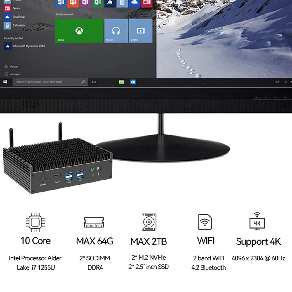新型ファンレスミニゲーミングPCベアボーン産業用I3 I5  - Pc Gaming I3 のレビューと価格