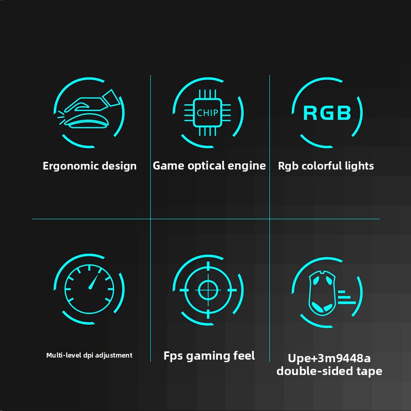 サイバーカフェ用有線ゲーミングマウス、RGB充電式人間工学に - Pc Gaming Cafe のレビューと価格