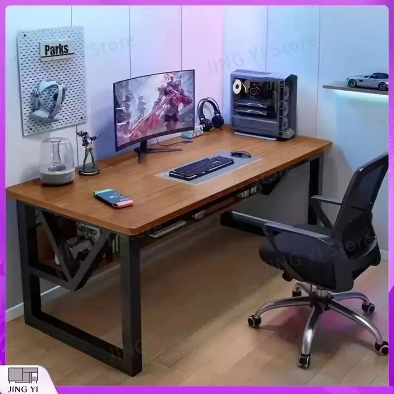 北欧風ダブルデスクトップコンピューターデスク、ゲーム用オフィ - Pc Gaming Cafe のレビューと価格