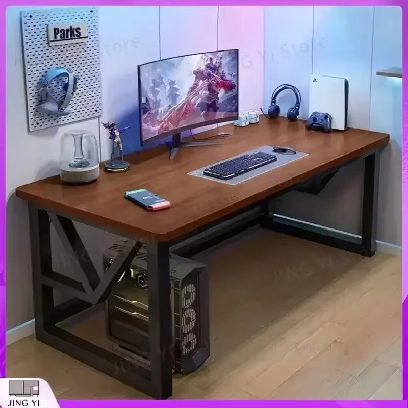 北欧風ダブルデスクトップコンピューターデスク、ゲーム用オフィ - Pc Gaming Cafe のレビューと価格