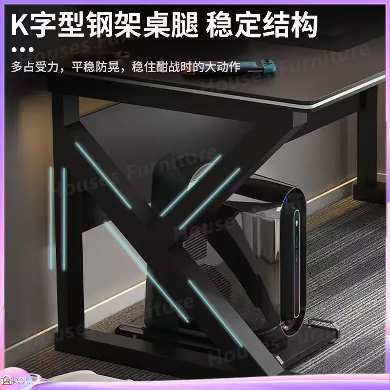 カフェメタルゲーミングデスクブラックMDFコンピューターテー - Pc Gaming Cafe のレビューと価格