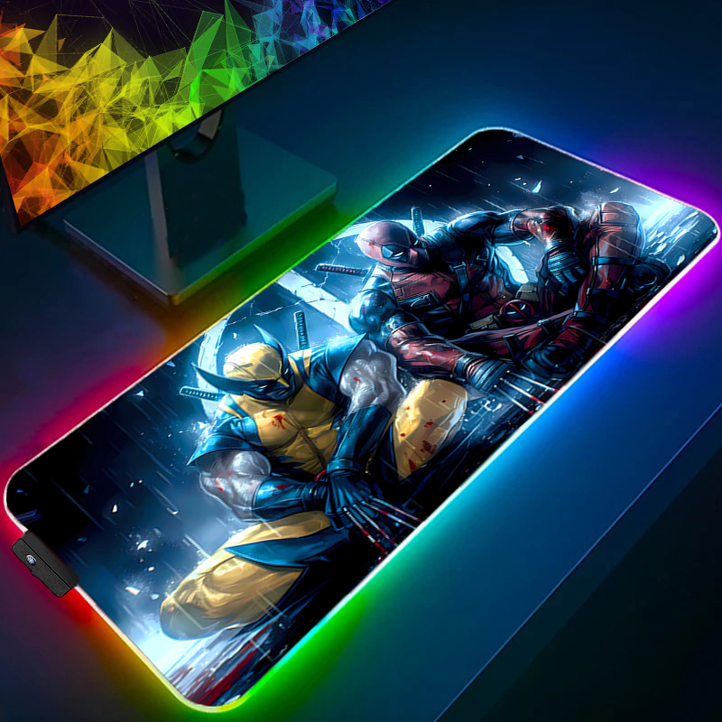LED マウスパッドゲーミングバックライトロックエッジアニメ - Pc Gaming Essentials のレビューと価格