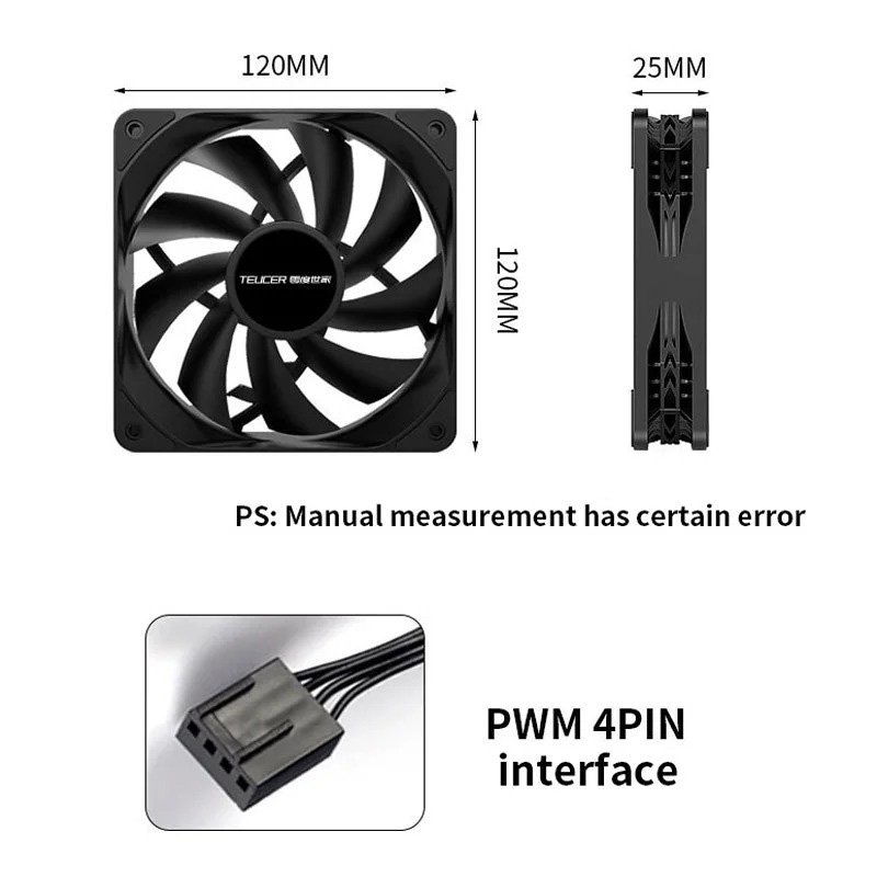 Teucer-PWMファン,サイレントコンピューターケース, - Pc Water Cooling のレビューと価格