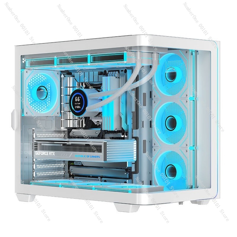 パノラマ曲面ガラスデスクトップPCケース ATXミッドタワー - Pc Gaming Desktop のレビューと価格