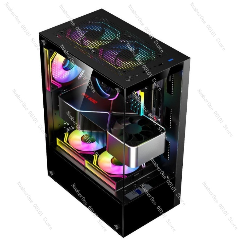 強化ガラス完全透明オーシャンビューコンピューターケース、デス - Pc Gaming Cafe のレビューと価格