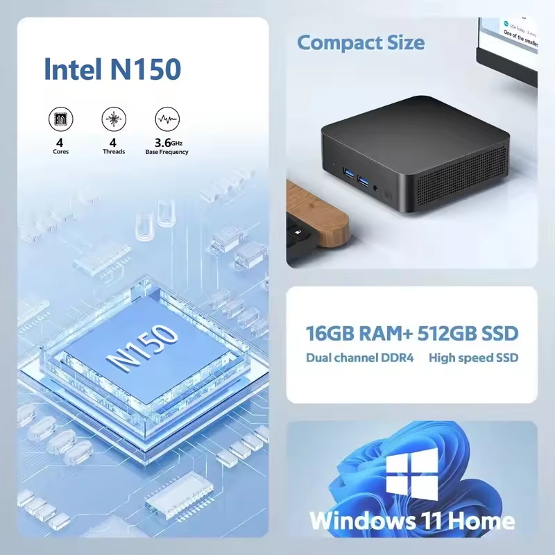 2026 インテル N150 ミニPC ポータブルコンピュー - Pc Gaming Sultan のレビューと価格